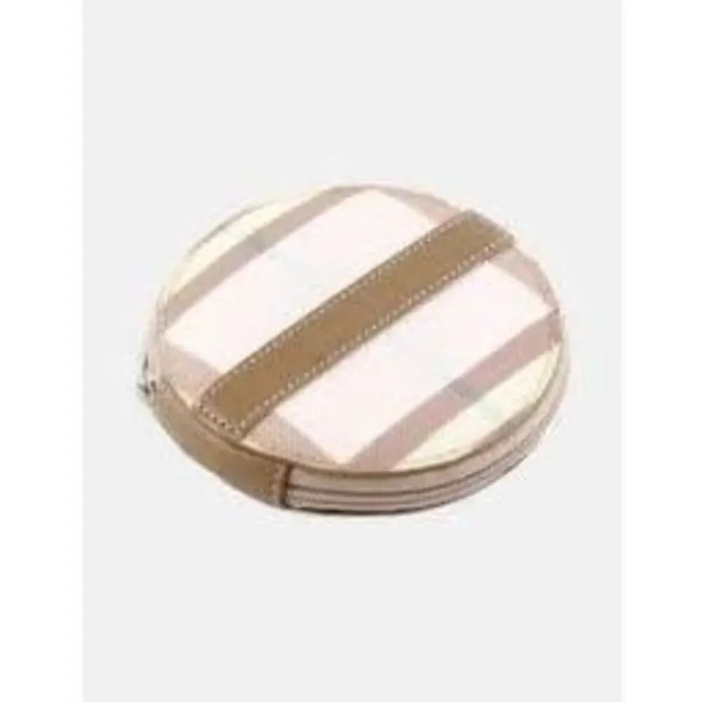 Burberry Zip Up Coin Purse Wallet Pink Brown Nova Check Plaid Old Money Preppy